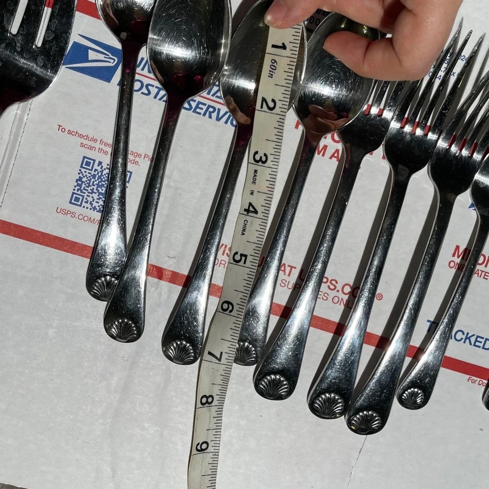 Reed & Barton 18/10 Stainless Steel Flatware Lot Shell Pattern Mixed